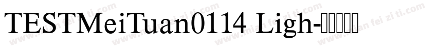 TESTMeiTuan0114 Ligh字体转换